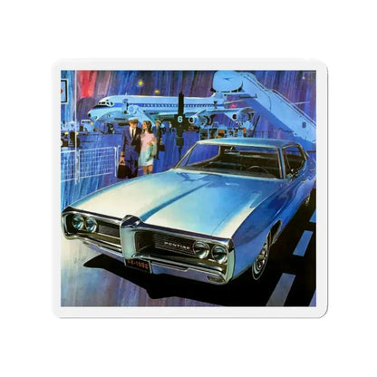 1968 Pontiac ad (Magazine Illustration) Refrigerator Magnet 2 Inch - The Sticker Space