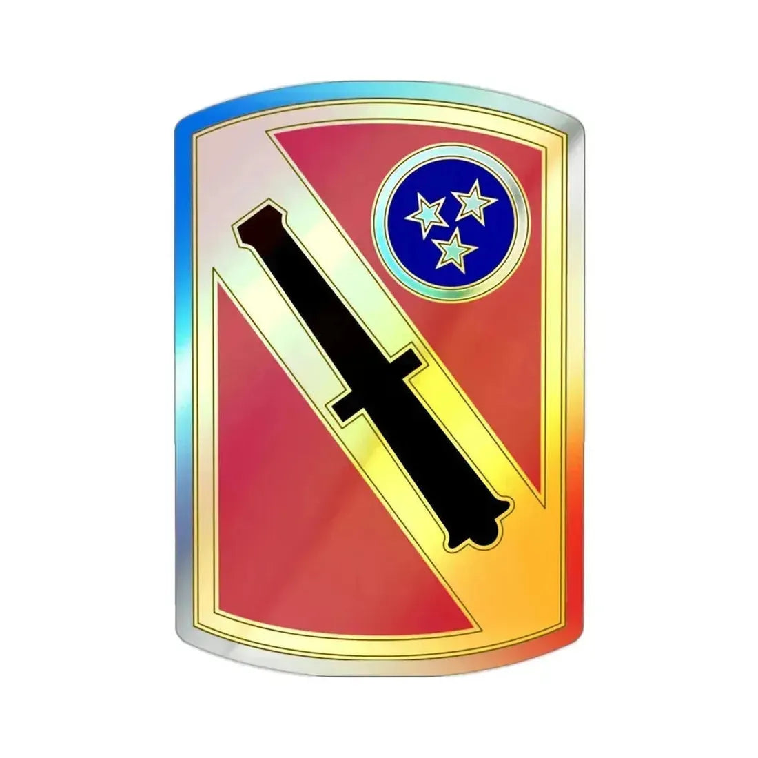 196th Field Artillery Brigade v3 (U.S. Army) Holographic STICKER Die-Cut Vinyl Decal 2 Inch Holographic - The Sticker Space