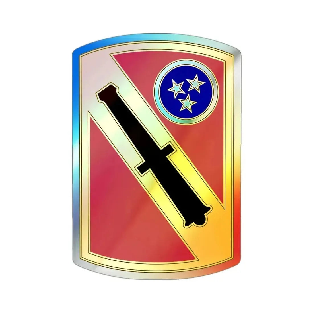 196th Field Artillery Brigade v3 (U.S. Army) Holographic STICKER Die-Cut Vinyl Decal 3 Inch Holographic - The Sticker Space