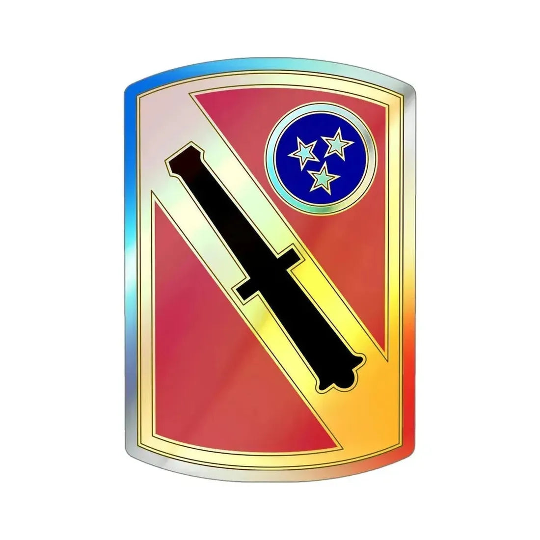 196th Field Artillery Brigade v3 (U.S. Army) Holographic STICKER Die-Cut Vinyl Decal 5 Inch Holographic - The Sticker Space