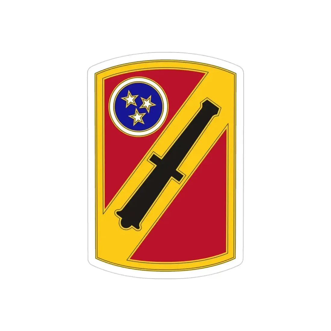 196th Field Artillery Brigade v3 (U.S. Army) REVERSE PRINT Transparent Die-Cut STICKER - The Sticker Space