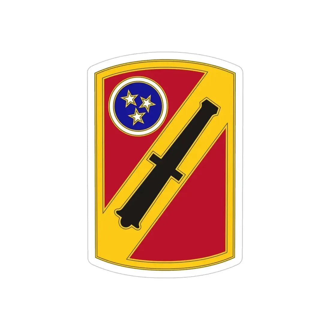 196th Field Artillery Brigade v3 (U.S. Army) REVERSE PRINT Transparent Die-Cut STICKER - The Sticker Space