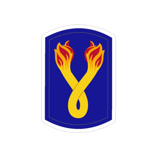 196TH INFANTRY BRIGADE 2 (U.S. Army) REVERSE PRINT Transparent STICKER-2" × 2"-The Sticker Space