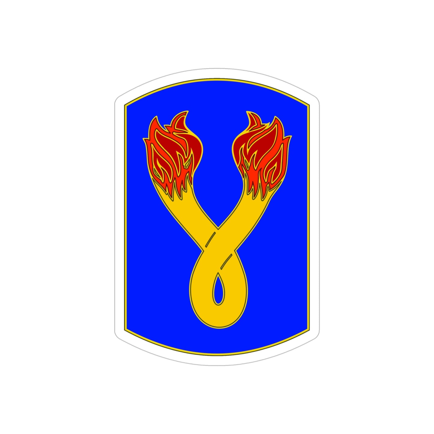 196TH INFANTRY BRIGADE (U.S. Army) REVERSE PRINT Transparent STICKER-5" × 5"-The Sticker Space