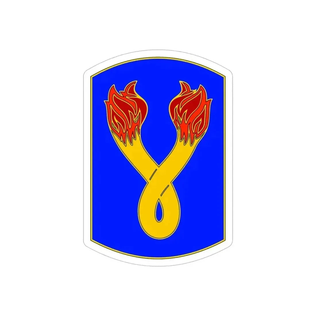 196TH INFANTRY BRIGADE (U.S. Army) REVERSE PRINT Transparent Die-Cut STICKER 5 Inch Die-Cut Transparent - The Sticker Space