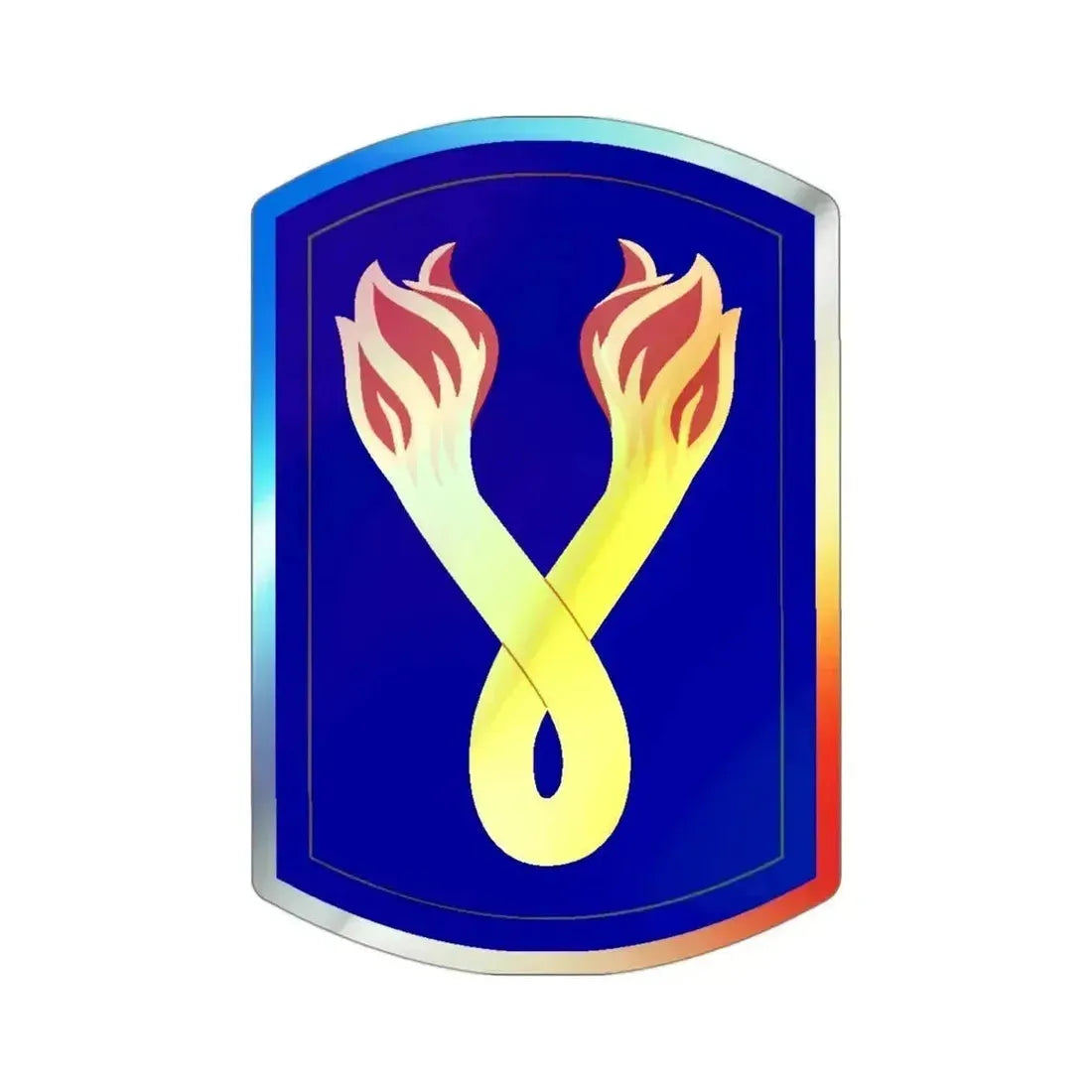 196TH INFANTRY BRIGADE v2 (U.S. Army) Holographic STICKER Die-Cut Vinyl Decal 3 Inch Holographic - The Sticker Space