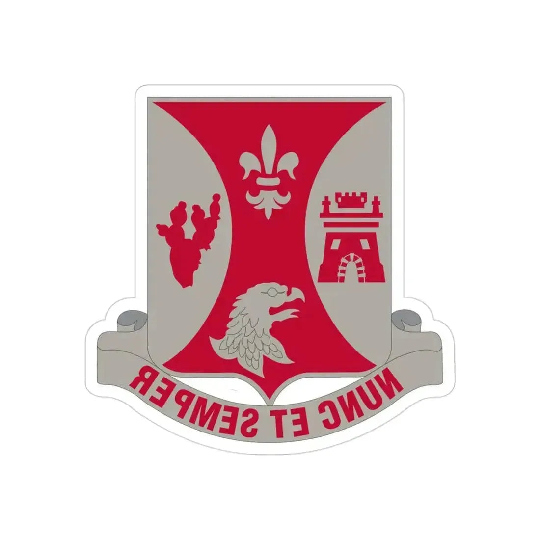 196th Infantry Regiment (U.S. Army) REVERSE PRINT Transparent Die-Cut STICKER 3 Inch Die-Cut Transparent - The Sticker Space