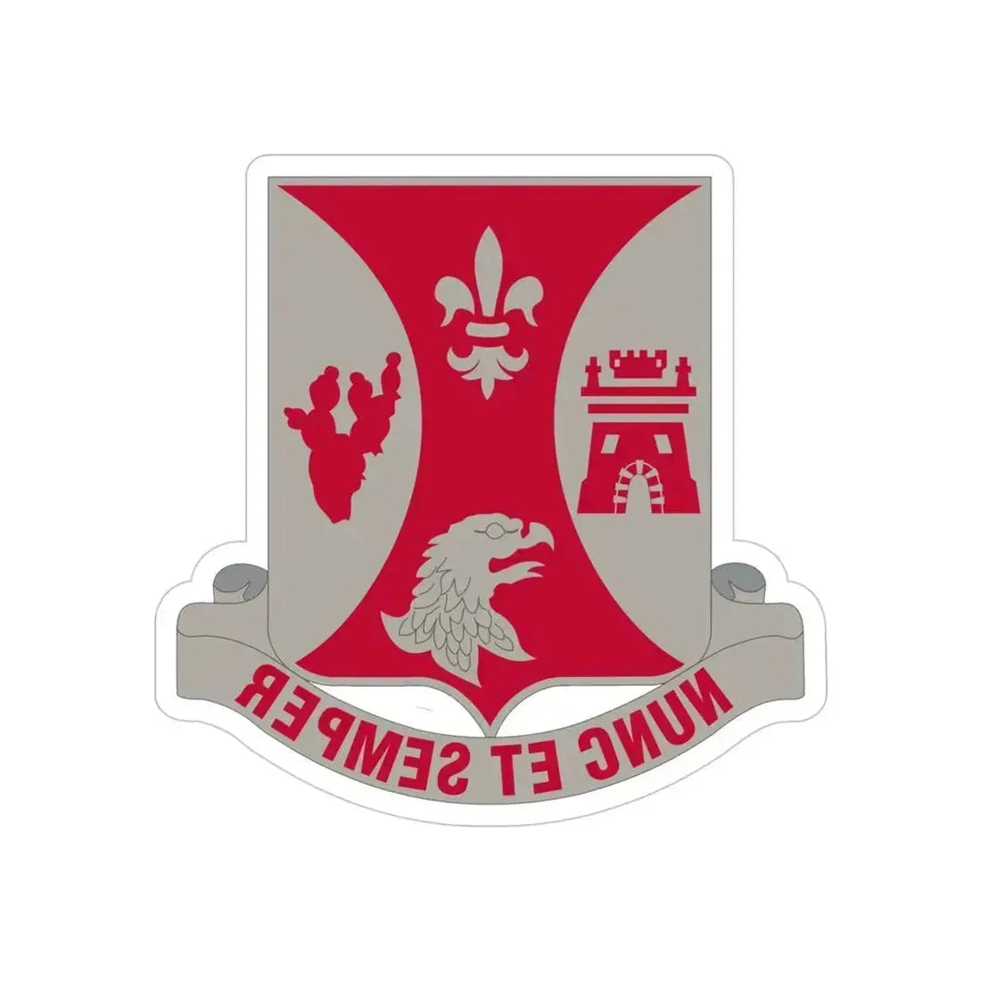 196th Infantry Regiment (U.S. Army) REVERSE PRINT Transparent Die-Cut STICKER 4 Inch Die-Cut Transparent - The Sticker Space