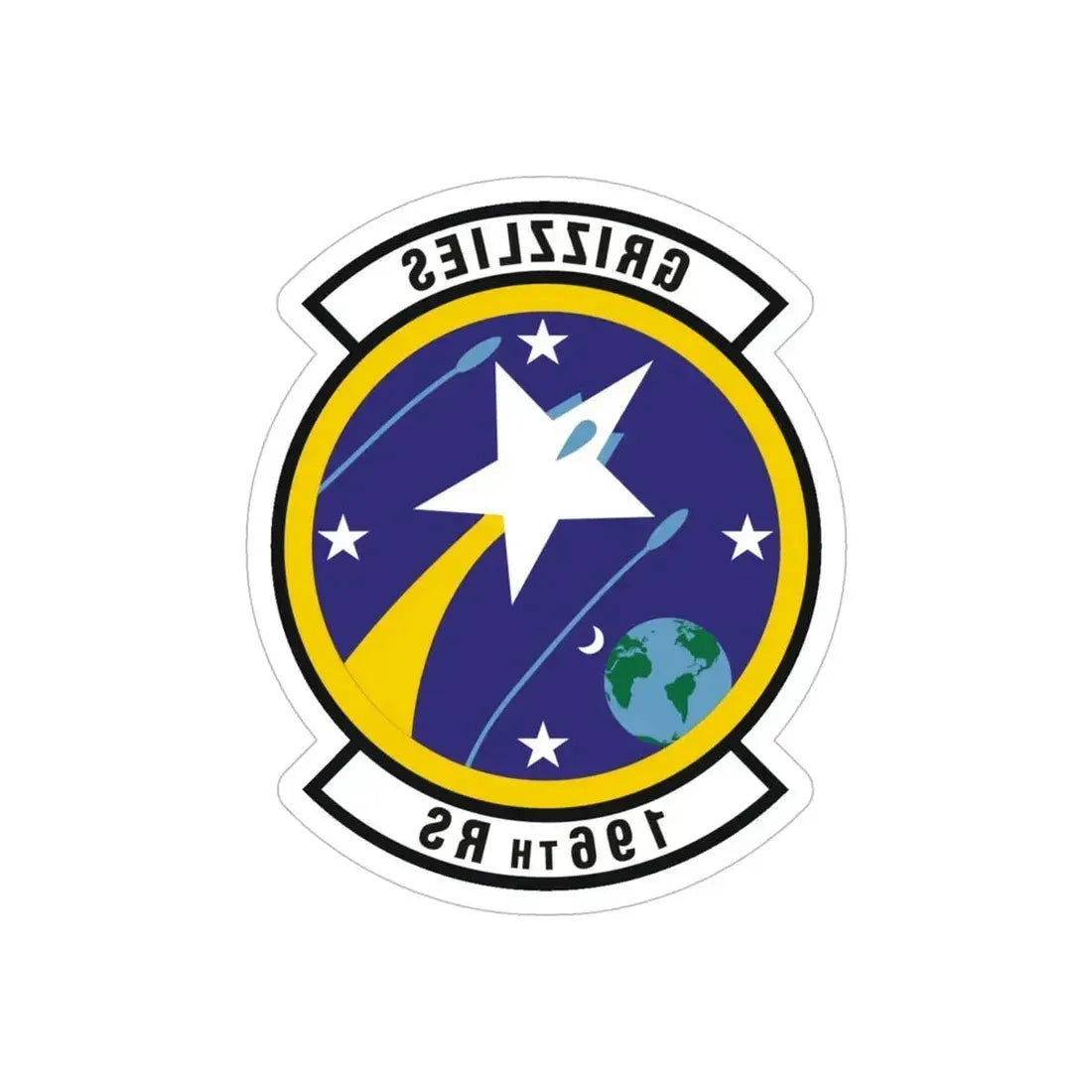 196th Reconnaissance Squadron (U.S. Air Force) REVERSE PRINT Transparent Die-Cut STICKER - The Sticker Space