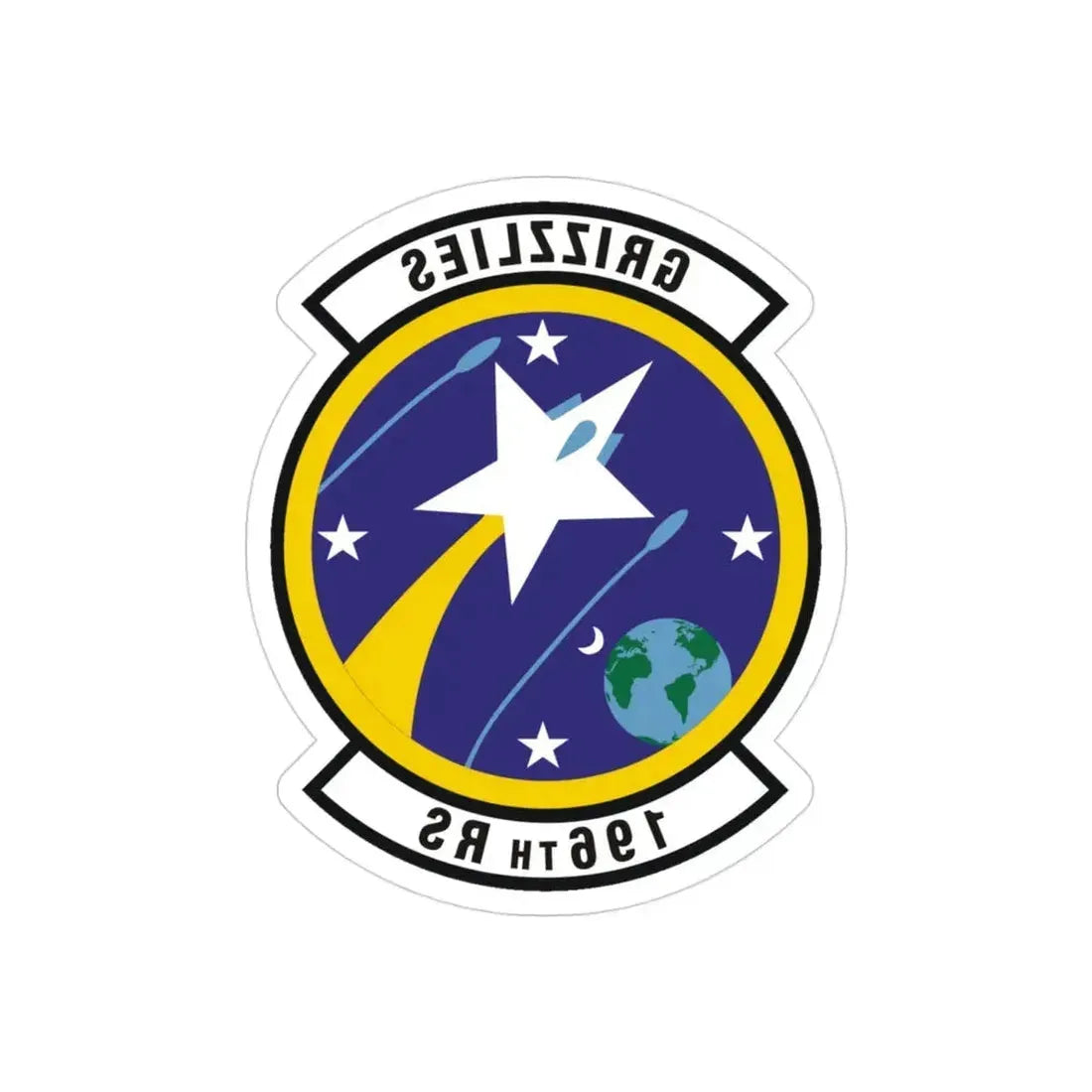 196th Reconnaissance Squadron (U.S. Air Force) REVERSE PRINT Transparent Die-Cut STICKER - The Sticker Space