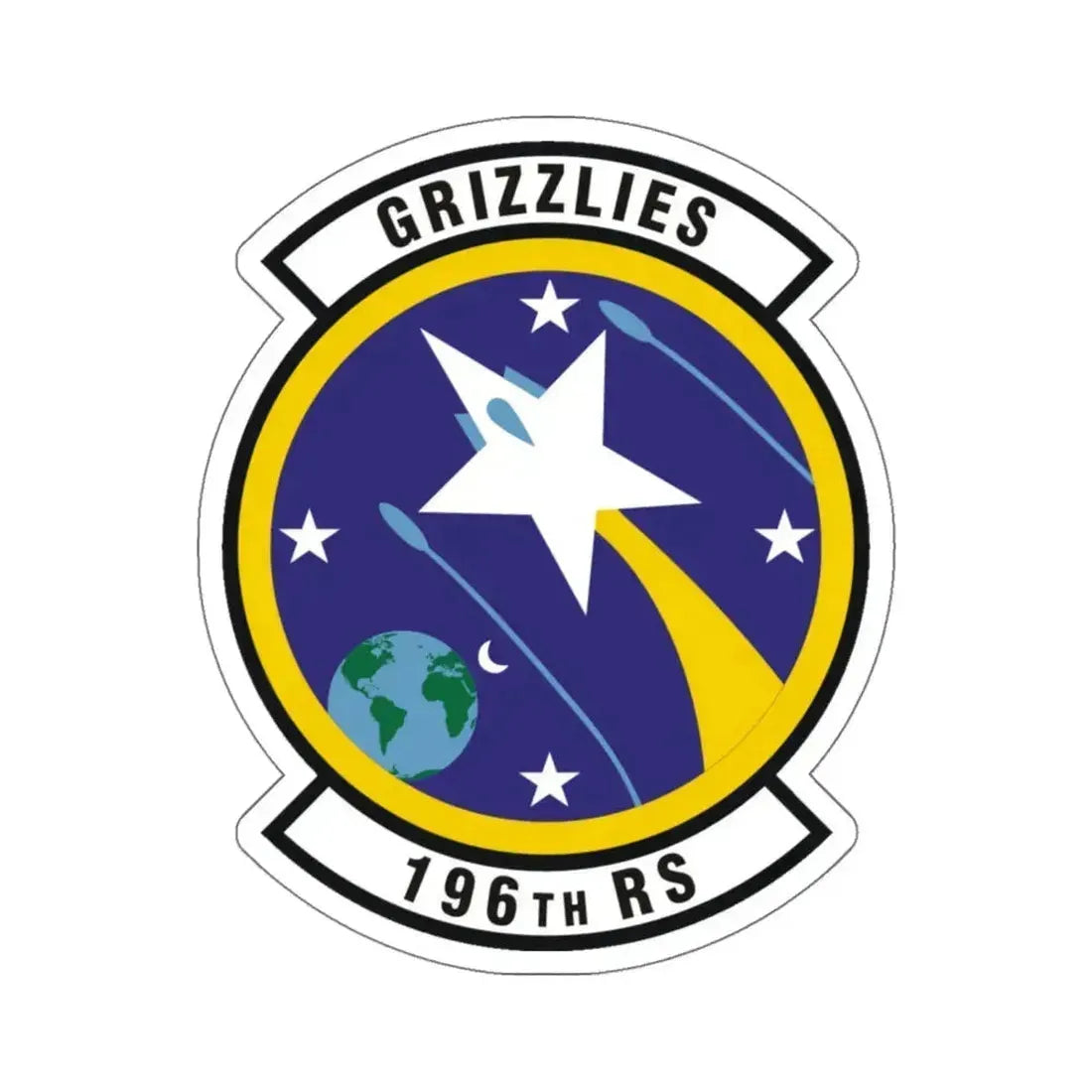 196th Reconnaissance Squadron (U.S. Air Force) STICKER Vinyl Kiss-Cut Decal 6 Inch White - The Sticker Space