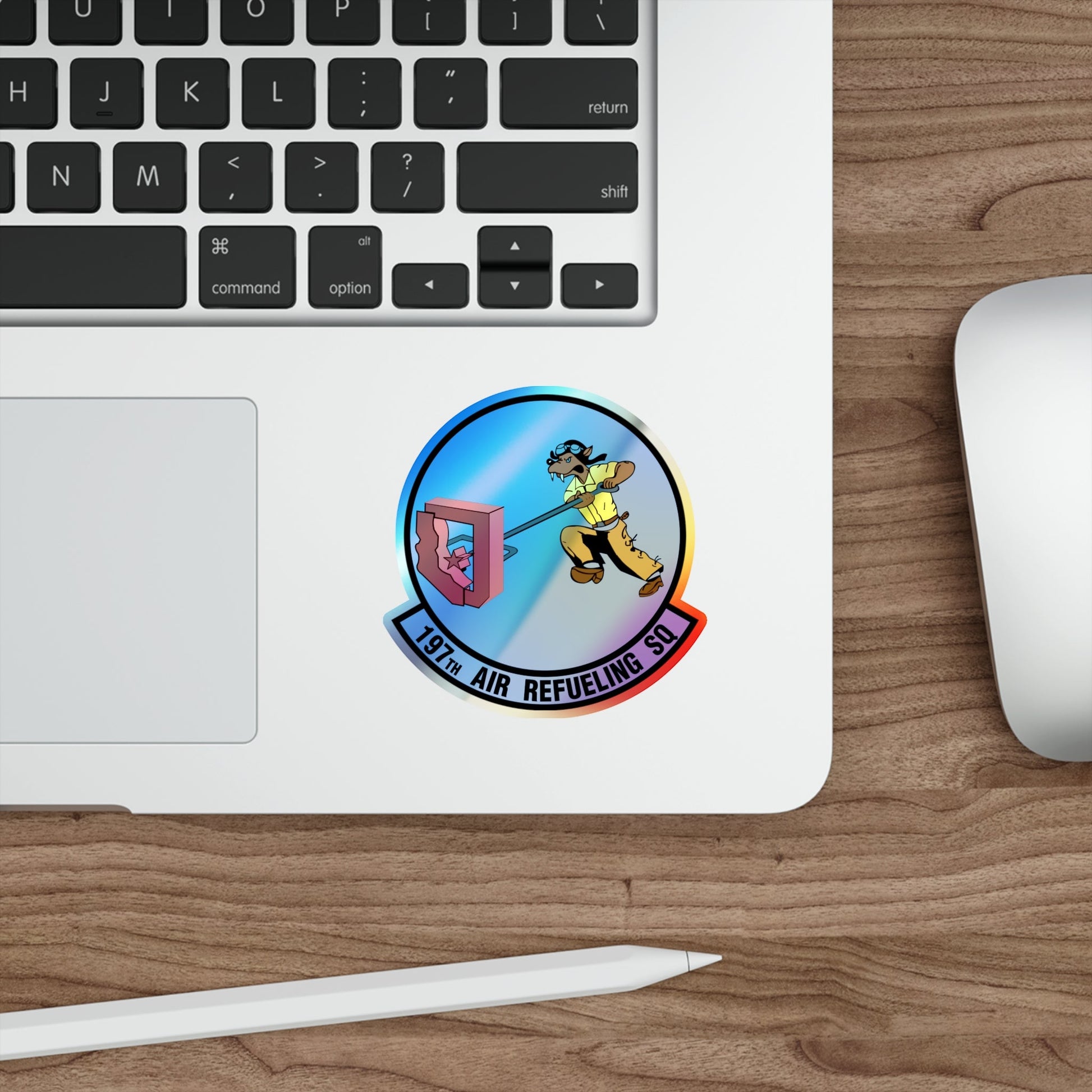 197 Air Refueling Squadron (U.S. Air Force) Holographic STICKER Die-Cut Vinyl Decal-The Sticker Space