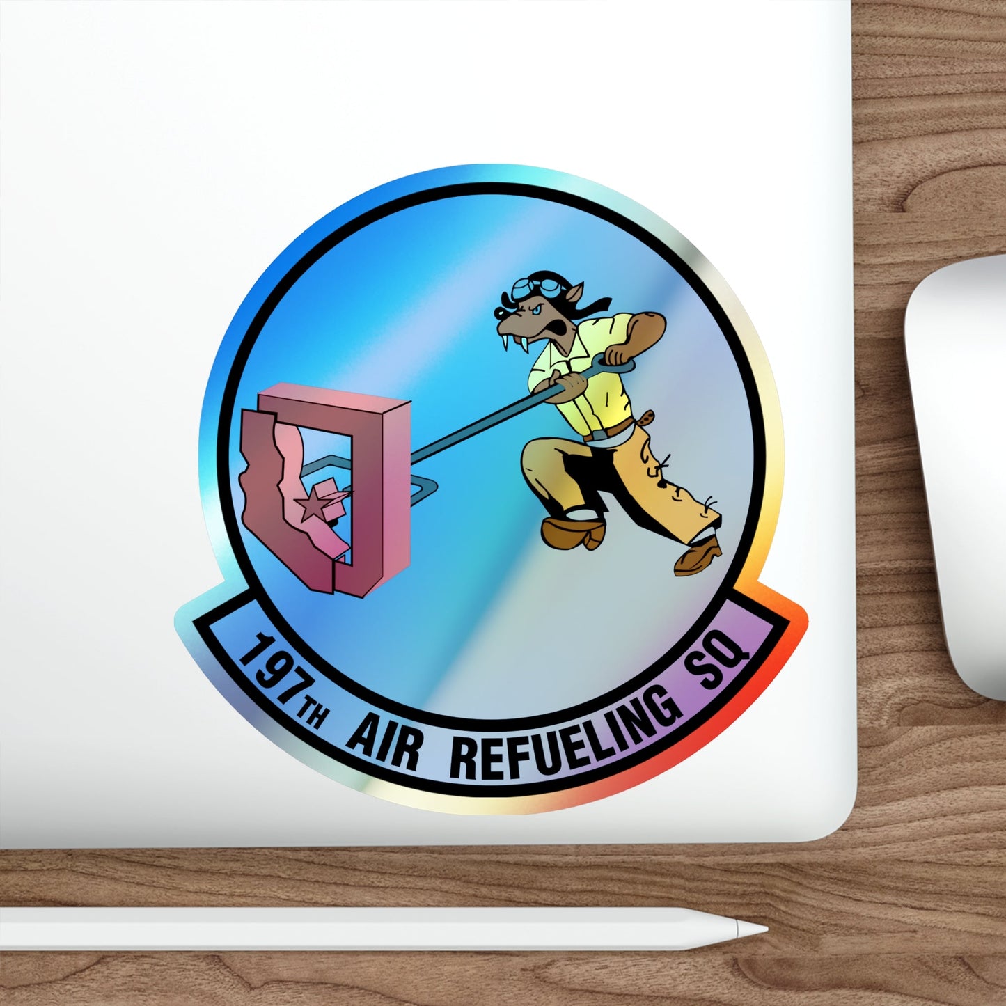 197 Air Refueling Squadron (U.S. Air Force) Holographic STICKER Die-Cut Vinyl Decal-The Sticker Space