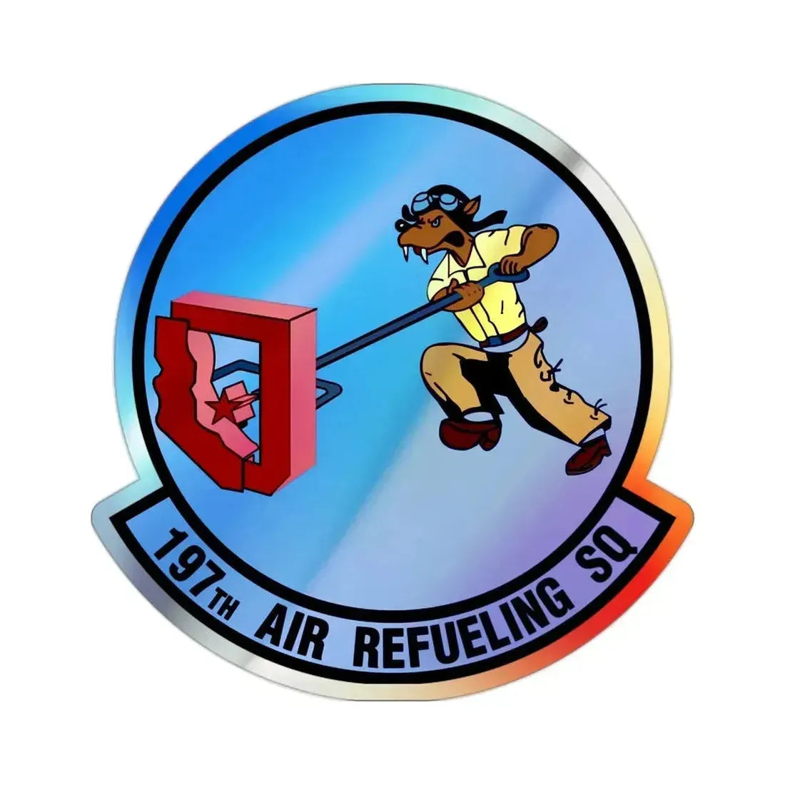 197 Air Refueling Squadron (U.S. Air Force) Holographic STICKER Die-Cut Vinyl Decal - The Sticker Space