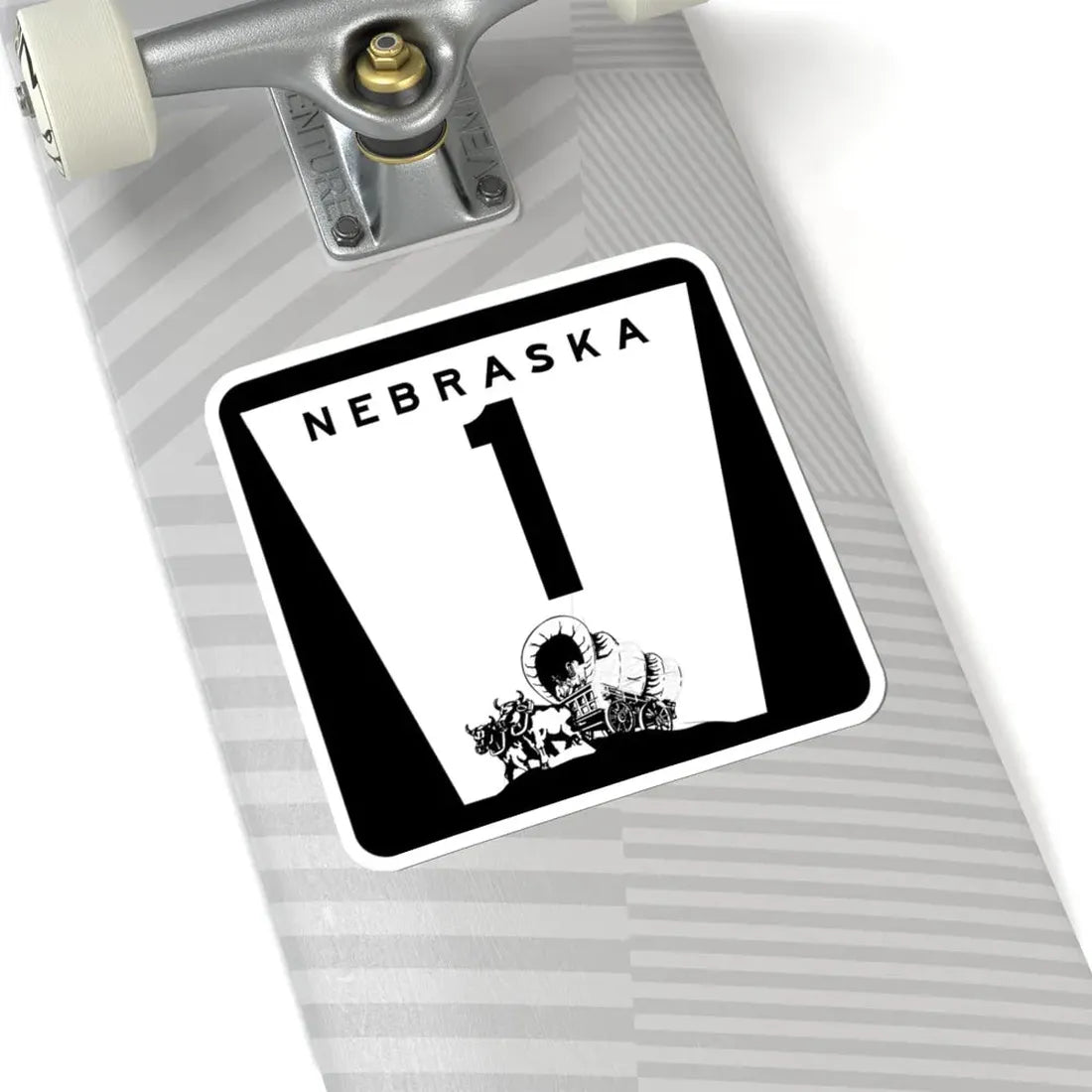 1975 Nebraska Route 1 state highway marker (Nebraska) (Road Sign) STICKER Vinyl Kiss-Cut Decal - The Sticker Space