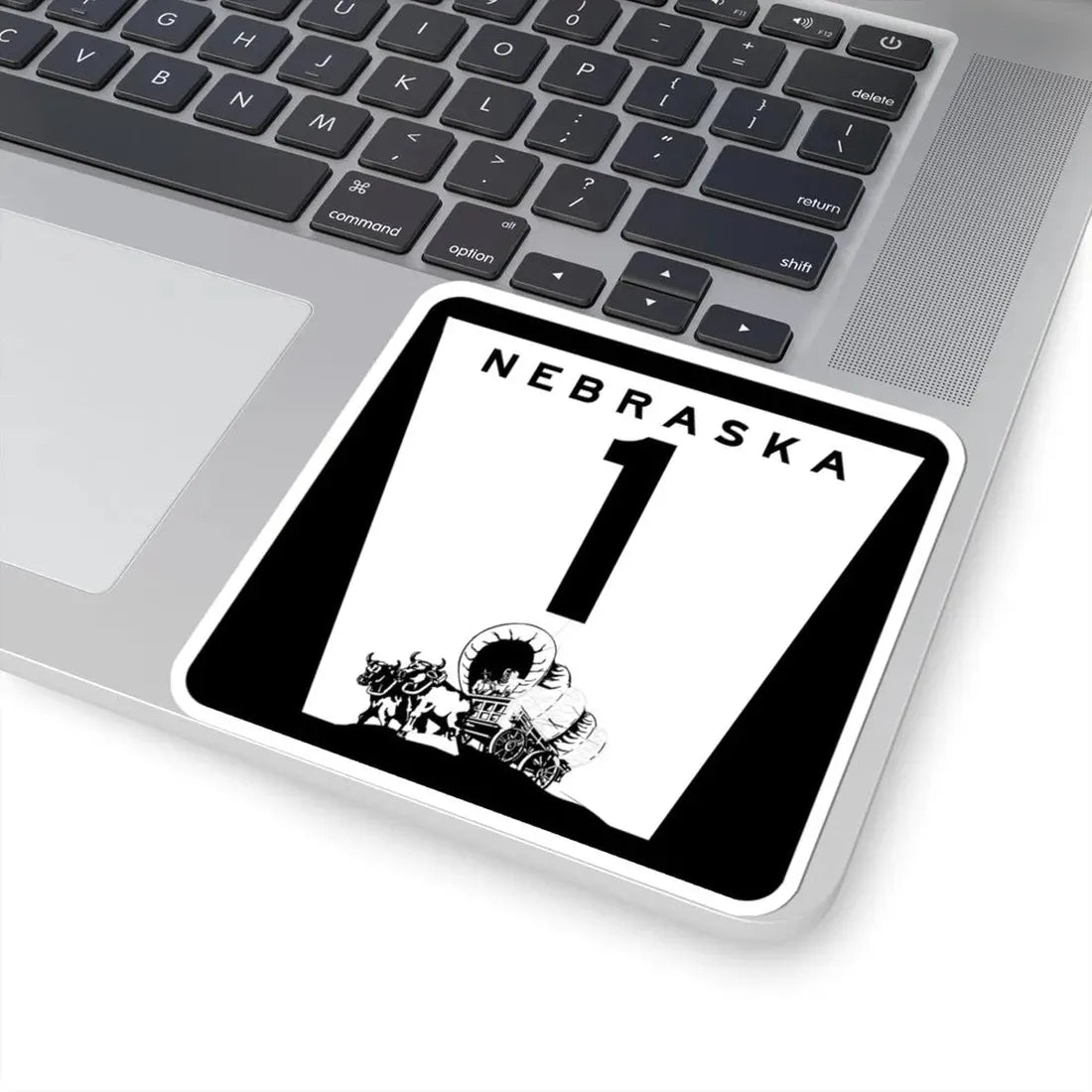 1975 Nebraska Route 1 state highway marker (Nebraska) (Road Sign) STICKER Vinyl Kiss-Cut Decal - The Sticker Space