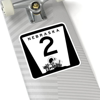 1975 Nebraska Route 2 state highway marker (Nebraska) (Road Sign) STICKER Vinyl Kiss-Cut Decal - The Sticker Space