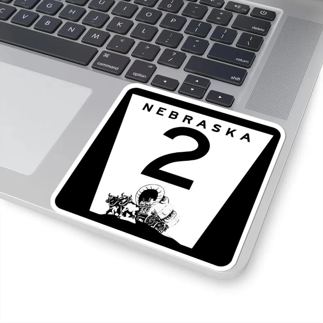 1975 Nebraska Route 2 state highway marker (Nebraska) (Road Sign) STICKER Vinyl Kiss-Cut Decal - The Sticker Space