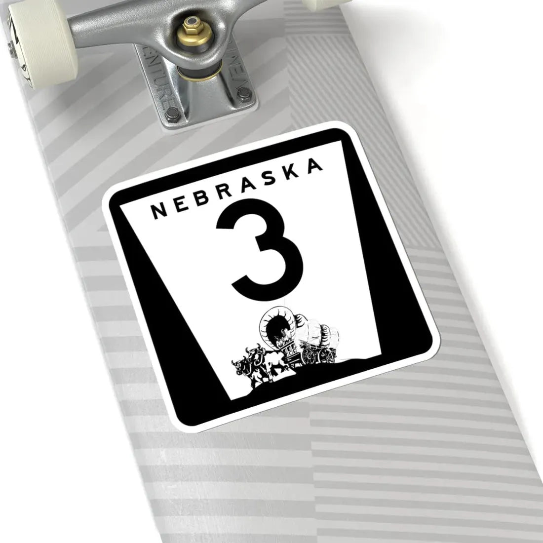 1975 Nebraska Route 3 state highway marker (Nebraska) (Road Sign) STICKER Vinyl Kiss-Cut Decal - The Sticker Space