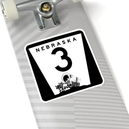 1975 Nebraska Route 3 state highway marker (Nebraska) (Road Sign) STICKER Vinyl Kiss-Cut Decal - The Sticker Space