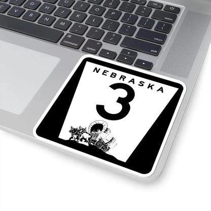 1975 Nebraska Route 3 state highway marker (Nebraska) (Road Sign) STICKER Vinyl Kiss-Cut Decal - The Sticker Space