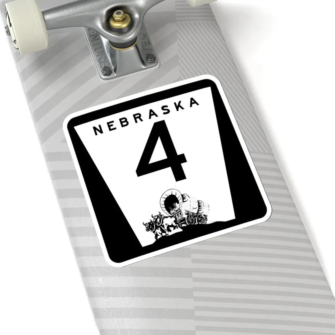 1975 Nebraska Route 4 state highway marker (Nebraska) (Road Sign) STICKER Vinyl Kiss-Cut Decal - The Sticker Space