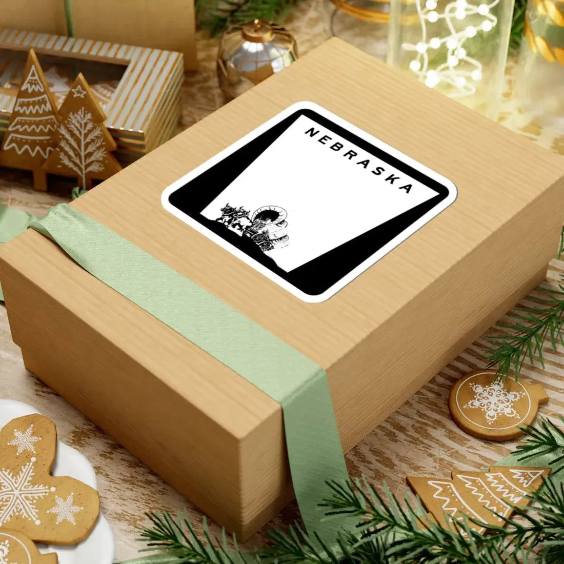 1975 Nebraska state highway marker (Nebraska) (Road Sign) STICKER Vinyl Kiss-Cut Decal - The Sticker Space