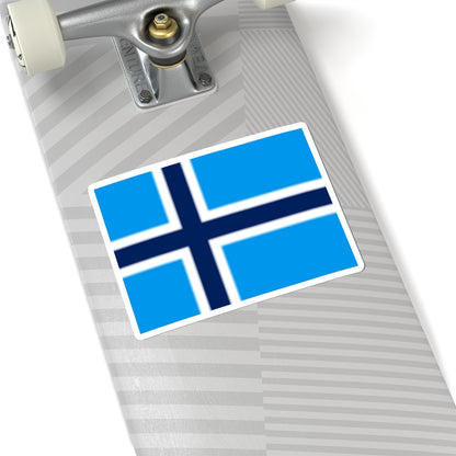 Fictional flag of Svalbard (Norway) STICKER Vinyl Kiss-Cut Decal