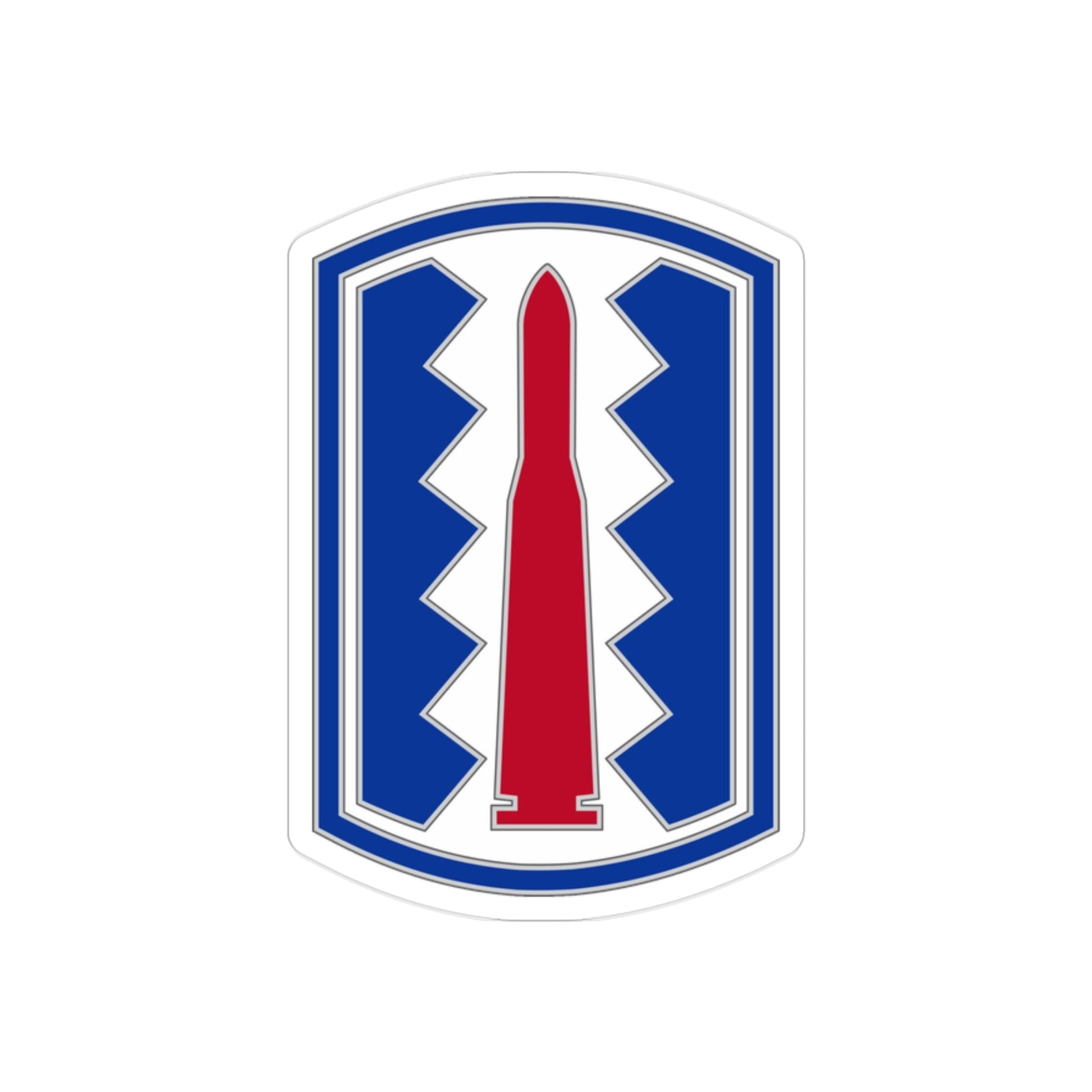 197TH INFANTRY BRIGADE (U.S. Army) REVERSE PRINT Transparent STICKER-2" × 2"-The Sticker Space