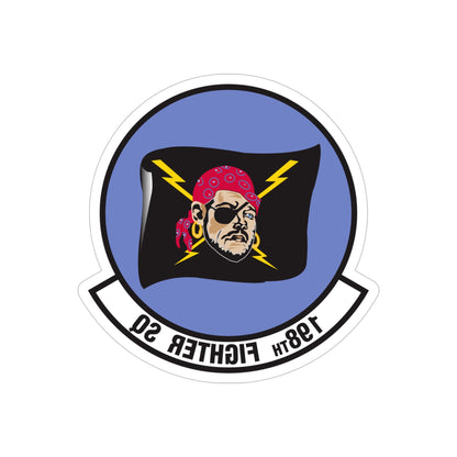 198 Fighter Squadron (U.S. Air Force) REVERSE PRINT Transparent STICKER-4" × 4"-The Sticker Space