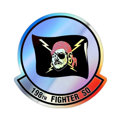 198 Fighter Squadron (U.S. Air Force) Holographic STICKER Die-Cut Vinyl Decal 2 Inch Holographic - The Sticker Space