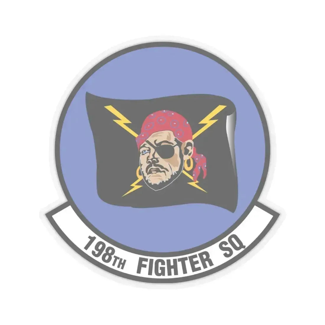 198 Fighter Squadron (U.S. Air Force) STICKER Vinyl Kiss-Cut Decal 4 Inch Transparent - The Sticker Space