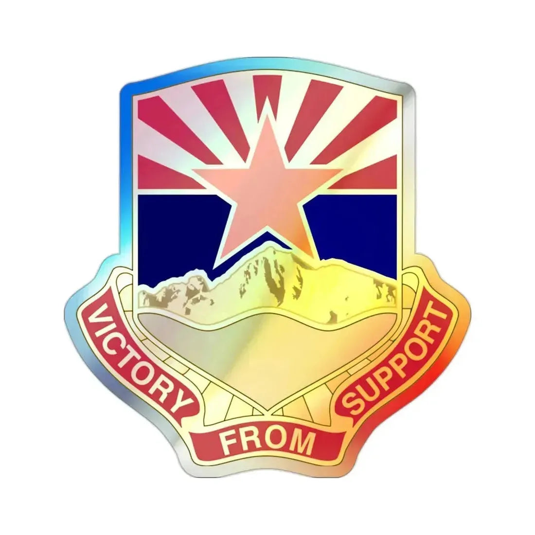 198 Regional Support Group (U.S. Army) Holographic STICKER Die-Cut Vinyl Decal 2 Inch Holographic - The Sticker Space