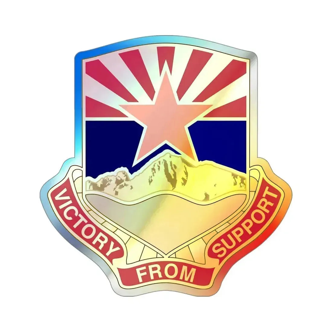 198 Regional Support Group (U.S. Army) Holographic STICKER Die-Cut Vinyl Decal 4 Inch Holographic - The Sticker Space