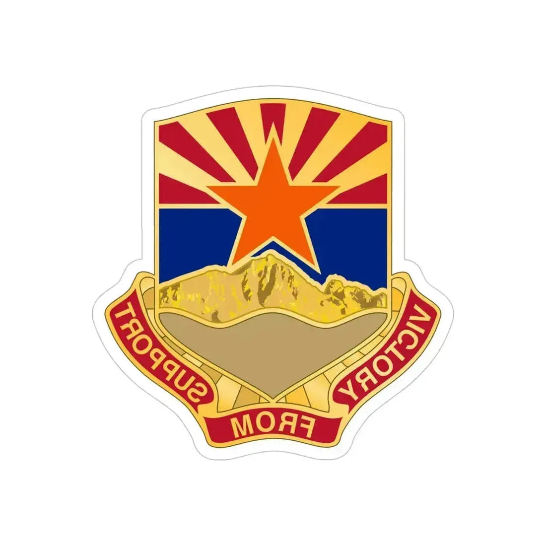 198 Regional Support Group (U.S. Army) REVERSE PRINT Transparent Die-Cut STICKER 4 Inch Die-Cut Transparent - The Sticker Space