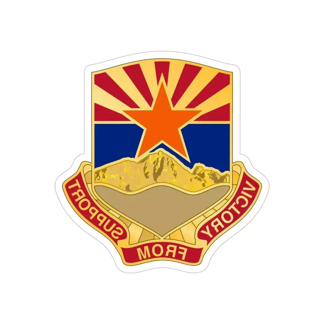 198 Regional Support Group (U.S. Army) REVERSE PRINT Transparent Die-Cut STICKER 5 Inch Die-Cut Transparent - The Sticker Space