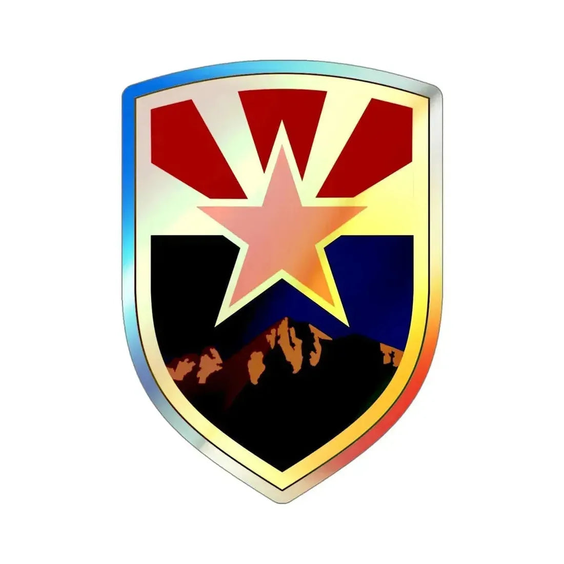 198 Regional Support Group v2 (U.S. Army) Holographic STICKER Die-Cut Vinyl Decal 4 Inch Holographic - The Sticker Space