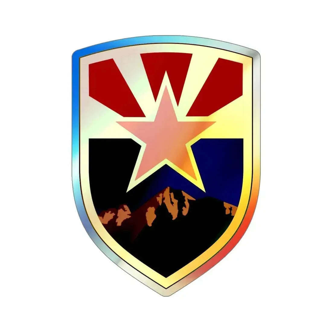 198 Regional Support Group v2 (U.S. Army) Holographic STICKER Die-Cut Vinyl Decal 6 Inch Holographic - The Sticker Space
