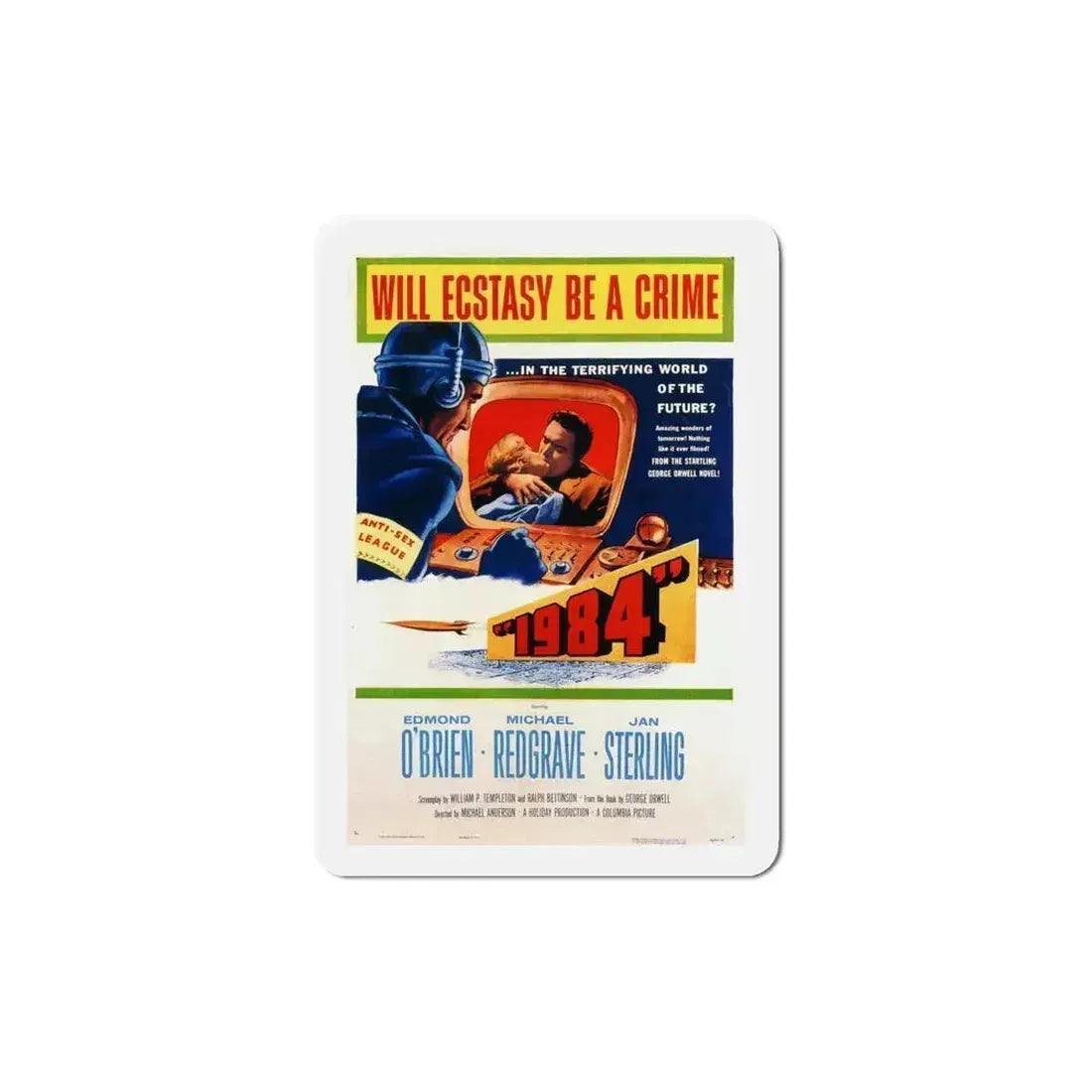 1984 1956 Movie Poster Refrigerator Magnet 5 Inch - The Sticker Space