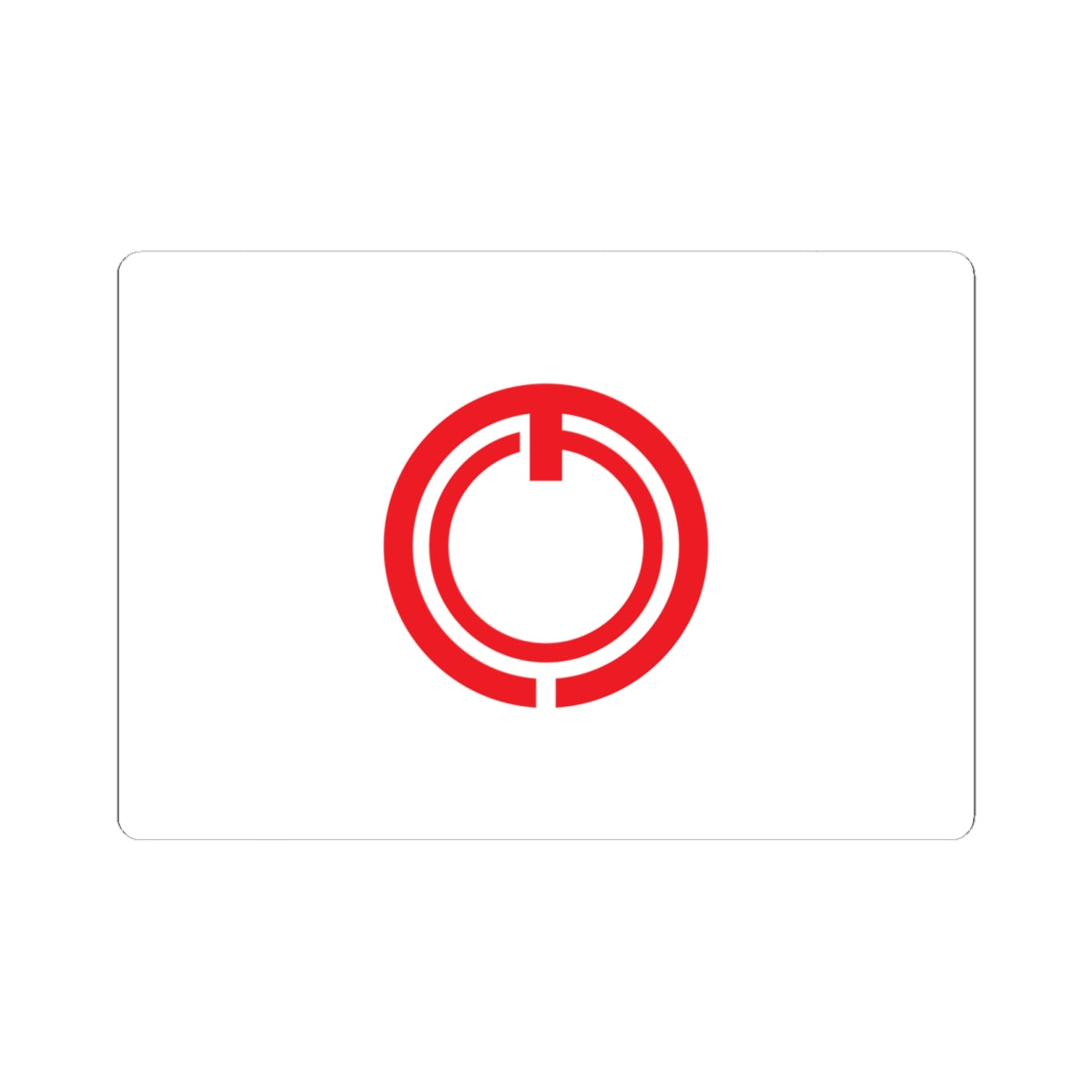 Flag of Shimosuwa Nagano (Japan) STICKER Vinyl Kiss-Cut Decal