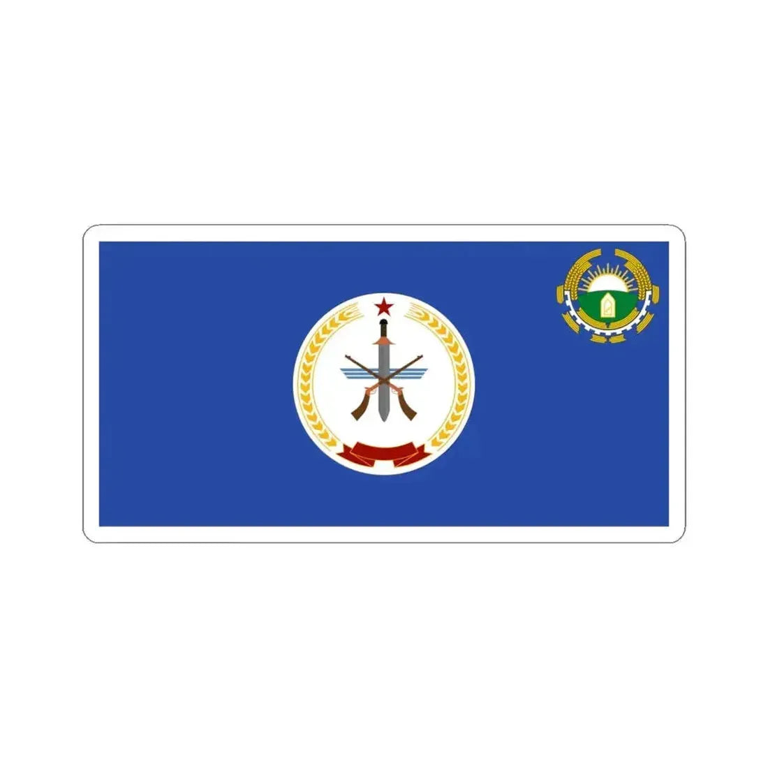 1987-1992 Flag of Afghan Army (Afghanistan) STICKER Vinyl Kiss-Cut Decal 6 Inch White - The Sticker Space