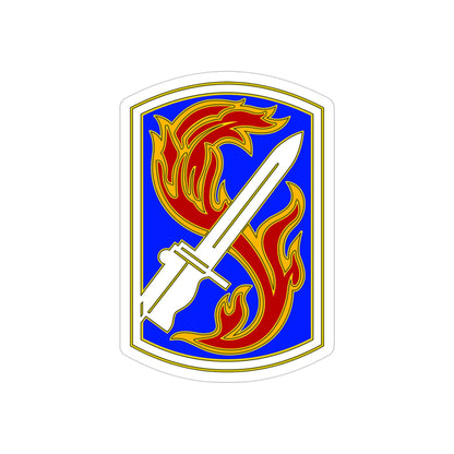 198TH INFANTRY BRIGADE (U.S. Army) REVERSE PRINT Transparent STICKER-4" × 4"-The Sticker Space