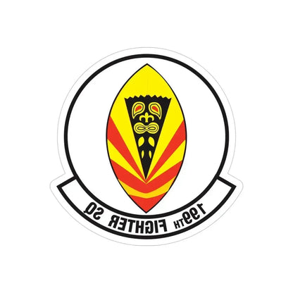 199 Fighter Squadron (U.S. Air Force) REVERSE PRINT Transparent Die-Cut STICKER 4 Inch Die-Cut Transparent - The Sticker Space