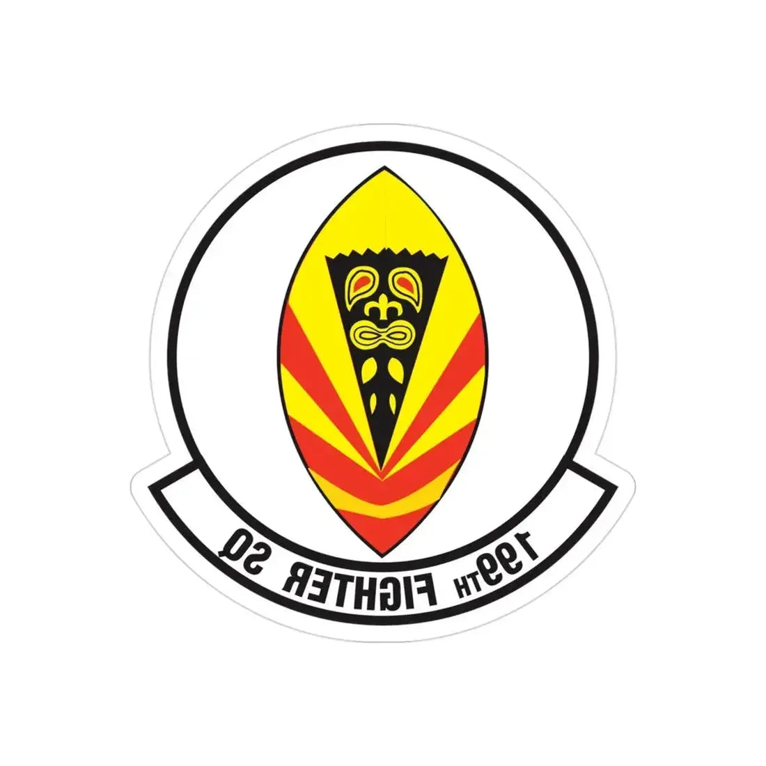 199 Fighter Squadron (U.S. Air Force) REVERSE PRINT Transparent Die-Cut STICKER - The Sticker Space