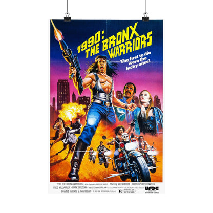 1990 THE BRONX WARRIORS (2) 1982 - Paper Movie Poster-12″ x 18″-The Sticker Space