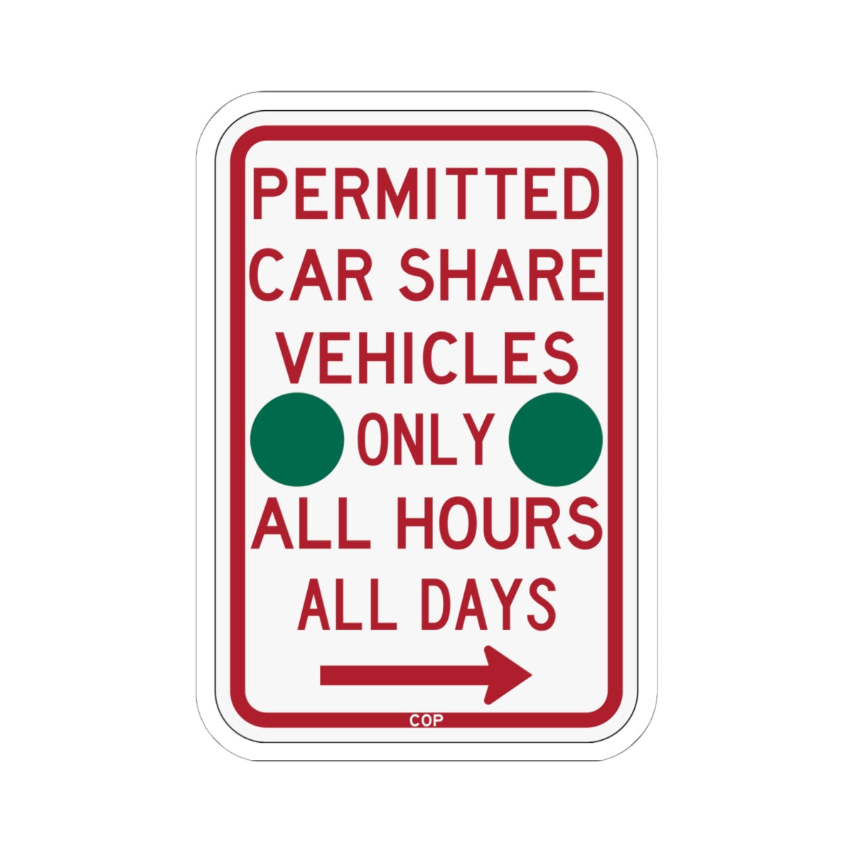 PBOT Road sign P4500R-G (Oregon) (Road Sign) STICKER Vinyl Kiss-Cut Decal