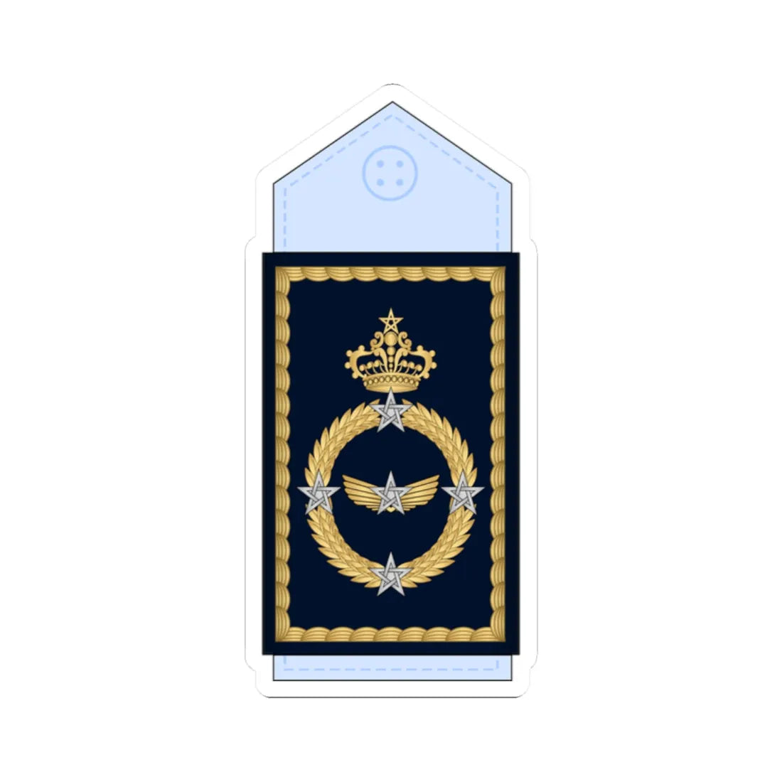 19.Moroccan Air Force GEN (Morocco) (Military Rank) STICKER Vinyl Kiss-Cut Decal 2 Inch White - The Sticker Space