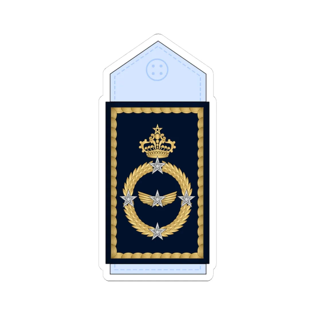 19.Moroccan Air Force GEN (Morocco) (Military Rank) STICKER Vinyl Kiss-Cut Decal 3 Inch White - The Sticker Space