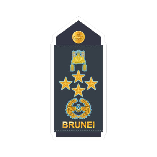 19.RBrAF GEN (Brunei) (Military Rank) STICKER Vinyl Kiss-Cut Decal 2 Inch White - The Sticker Space