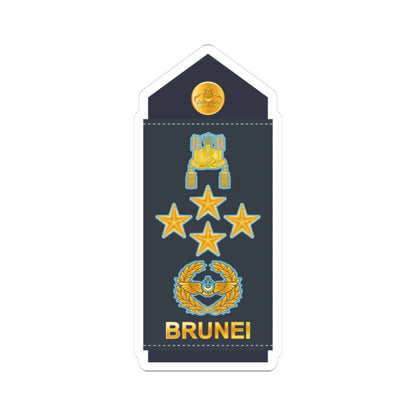 19.RBrAF GEN (Brunei) (Military Rank) STICKER Vinyl Kiss-Cut Decal 3 Inch White - The Sticker Space
